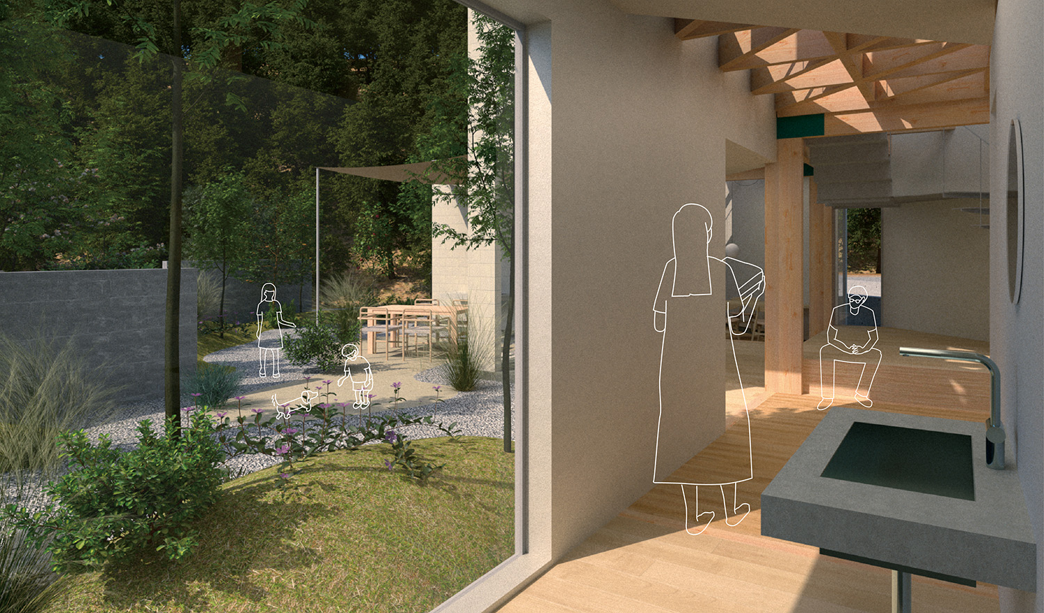 ∠45のカタチ -街と人の淡い境界-