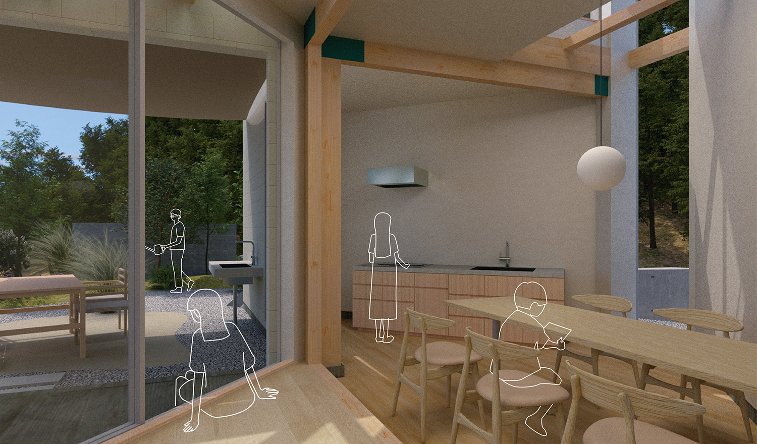 ∠45のカタチ -街と人の淡い境界-