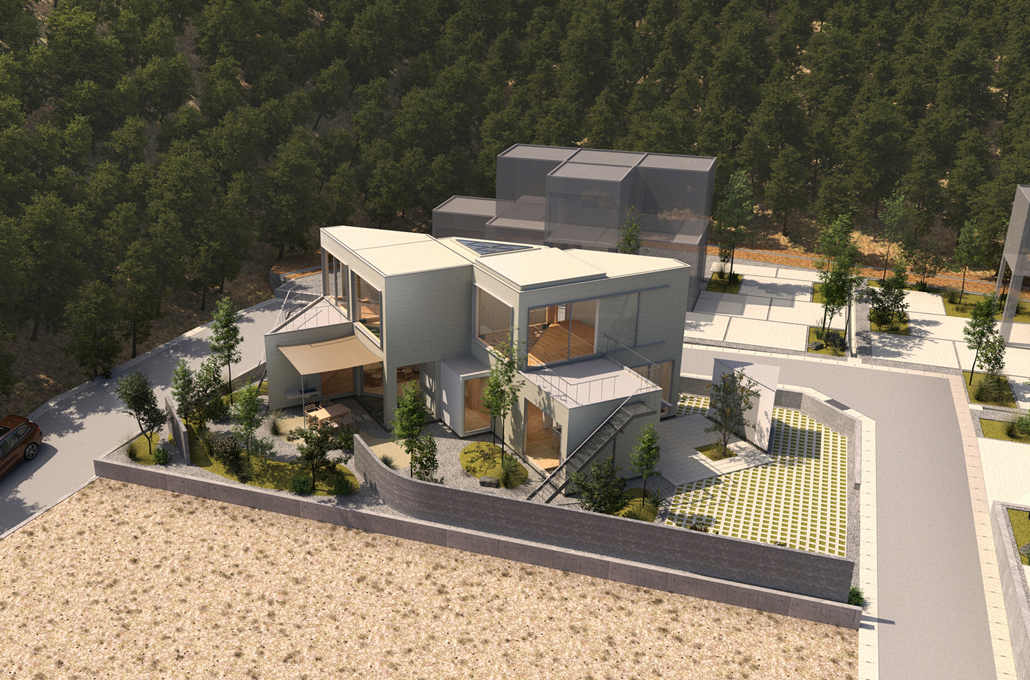 ∠45のカタチ -街と人の淡い境界-